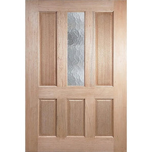 Decorative cathedral glass in entry door