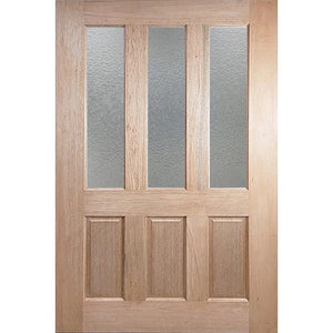 Liverpool 6P-3G Entrance Door - Decorative Glass