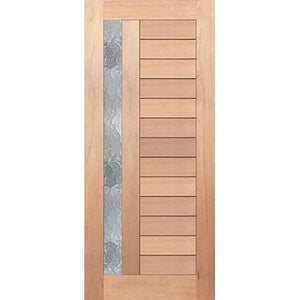 Safe and stylish entry door with cathedral insert
