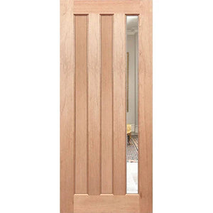 Oxford 2P1G Modern Entrance Door - Double-Glazed Glass