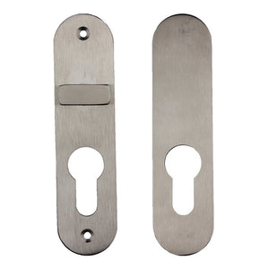 Nidus OZI-3 Radius Snib/Escutcheon set SS finish Inside plate 120x30x3mm Outside plate 120x30x3mm