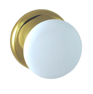 Nidus Wardrobe Knob (Including backplate) White/Gold Height incl BP 45mm