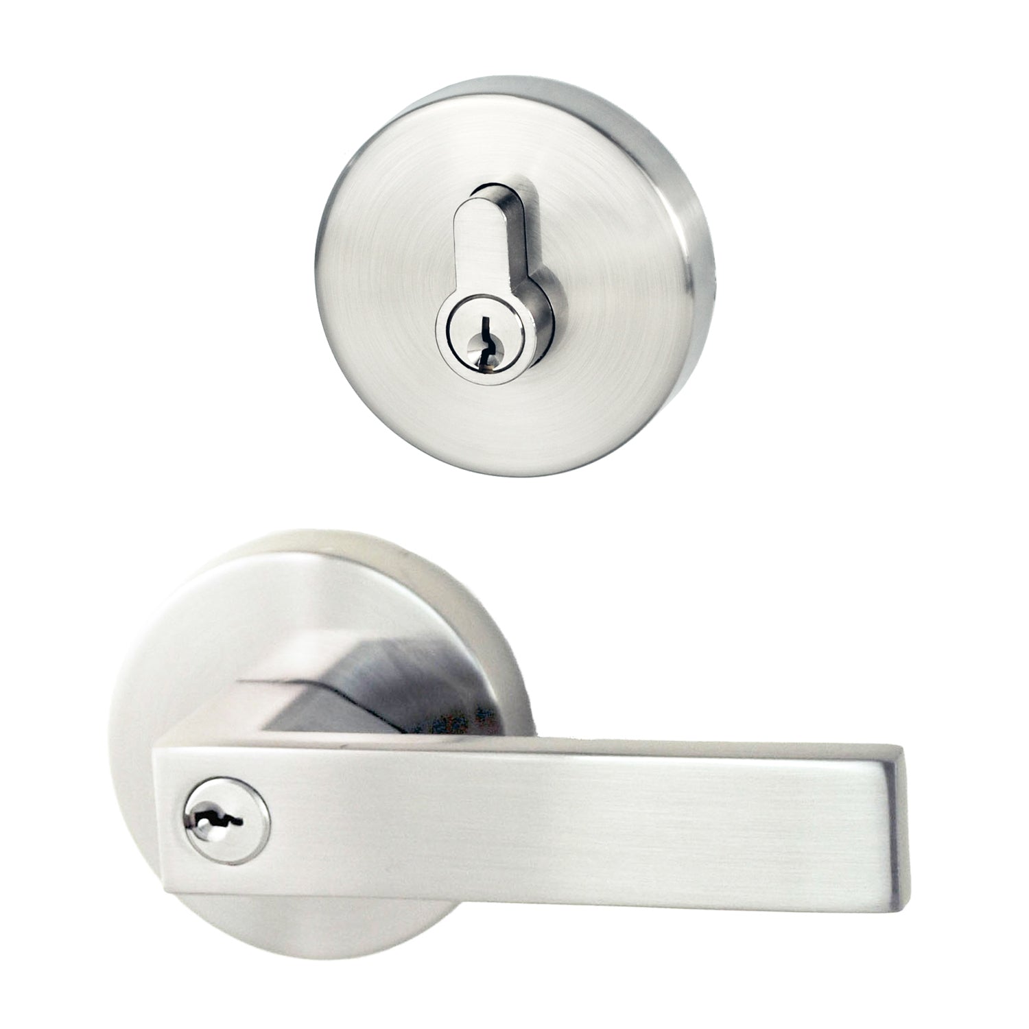 Nidus Lonsdale Round Combo key in lever/Eurobolt Visual Chrome
