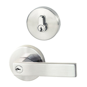 Nidus Lonsdale Round Combo key in lever/Eurobolt Visual Chrome