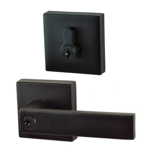 Nidus Lonsdale Square Combo key in lever/Eurobolt  Visual Matte Black