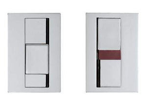 Two rectangular electronic devices with different colored panels on a white background