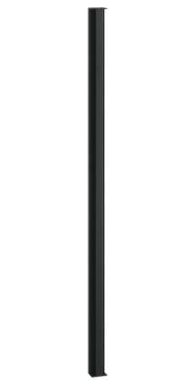 Black vertical pole on a white background
