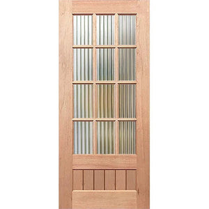 Paddington 12L-VGroove External Door - Decorative Glass