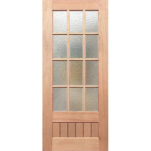 Paddington 12L-VGroove Entrance Door - Decorative Glass