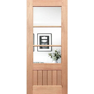 Paddington 3L-VGroove Internal Door - Decorative Glass