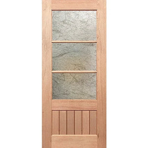 Paddington 3L-VGroove Entrance Door - Decorative Glass