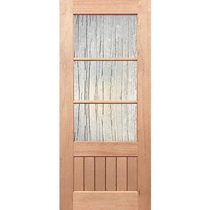Paddington 3L-VGroove Entrance Door - Toughened Glass