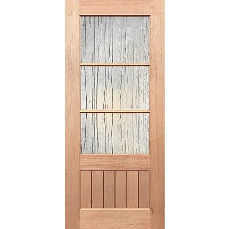 Subtle Seadrift finish enhances the VGroove triple-panel door