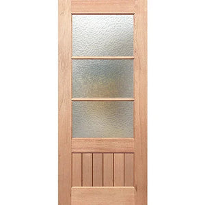 Paddington 3L-VGroove Entrance Door - Toughened Glass