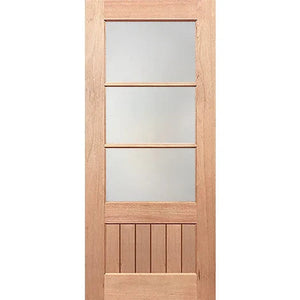 Paddington 3L-VGroove Internal Door - Double-Glazed Glass