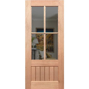 Paddington 4L-VGroove Internal Door - Laminated Glass