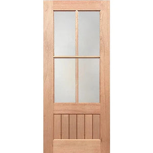 Paddington 4L-VGroove Entrance Door - Decorative Glass