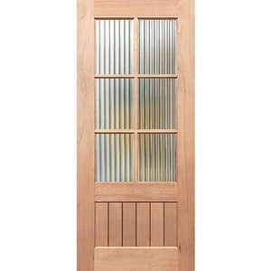 Paddington 6L-VGroove External Door - Decorative Glass