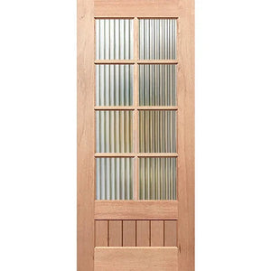Paddington 8L-VGroove External Door - Decorative Glass