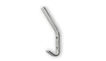 Metal wall hook on a white background