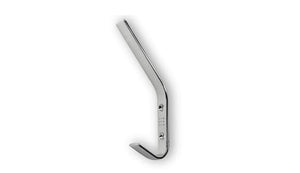 Metal wall hook on a white background