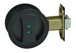 Nidus Sliding cavity door round backplate privacy set incl. end pull matte black  Visual pack