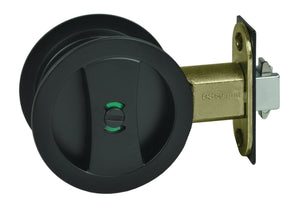 Nidus Sliding cavity door round backplate privacy set incl. end pull matte black  Visual pack