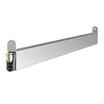 Metallic door strike on a transparent background