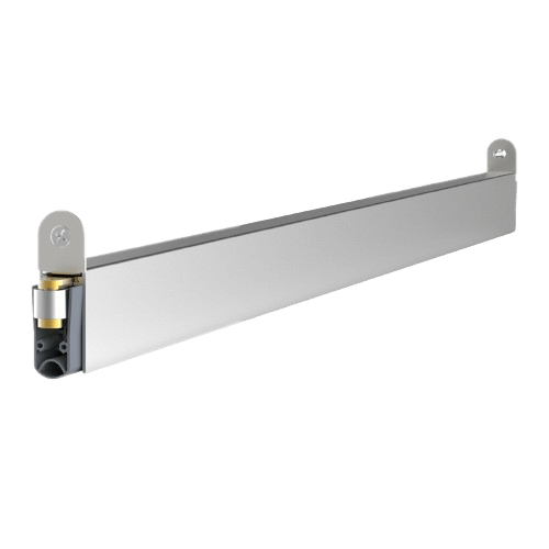 Metallic door strike on a transparent background
