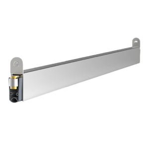 Metallic door strike on a transparent background