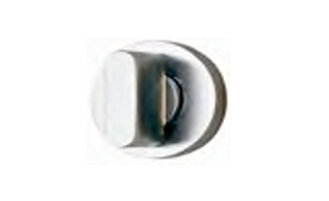 Chrome door handle on a white background