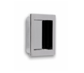 Metallic rectangular object on a white background