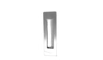 Metallic rectangular object on a white background