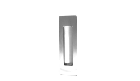 Metallic rectangular object on a white background