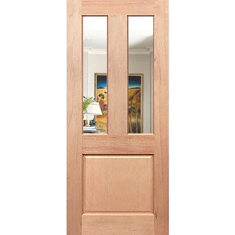 Elegant safety-glass door in Traditional-1P frame