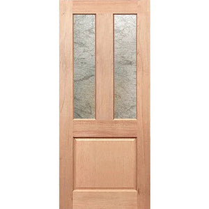 Privacy panel door with rice paper effect