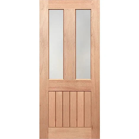 Wooden groove frame with frosted privacy glass