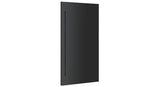 Black rectangular object on a white background