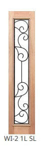 Wrought Iron-2 1L SL Obscure Entrance Door