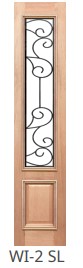 Wrought Iron-2 SL Obscure Entrance Door