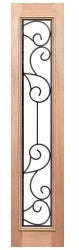 Wrought Iron-2 1L-Vgroove SL Obscure Entrance Door