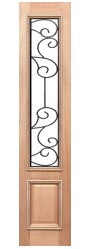 Wrought Iron-2 1L (Long) SL Obscure Entrance Door