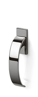 Chrome door handle on a white background