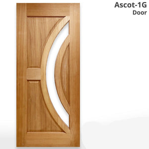 Unglazed center panel in Ascot-1G wood door