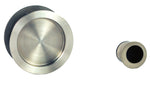 Nidus Sliding cavity door round backplate passage set incl. end pull polished stainless steel