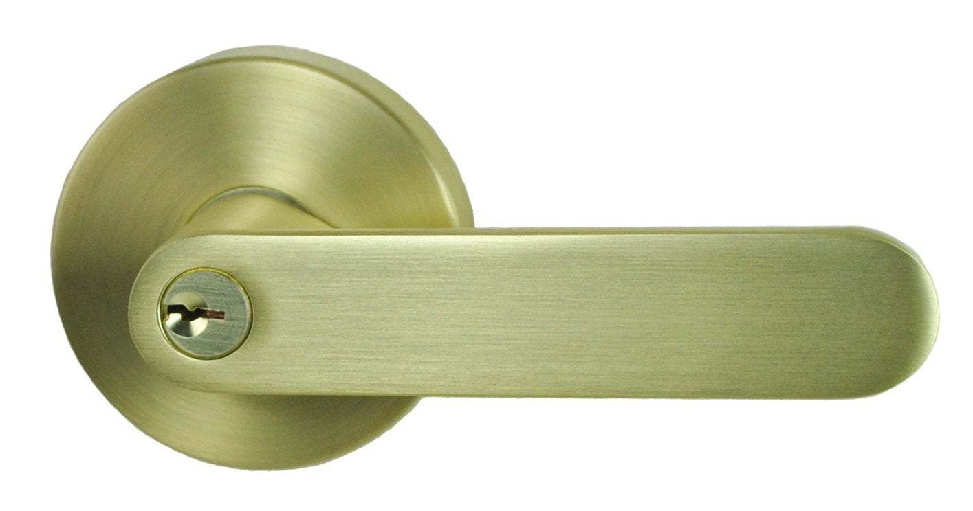 Nidus Spring Key in Lever Entrance Set  Visual Satin Brass