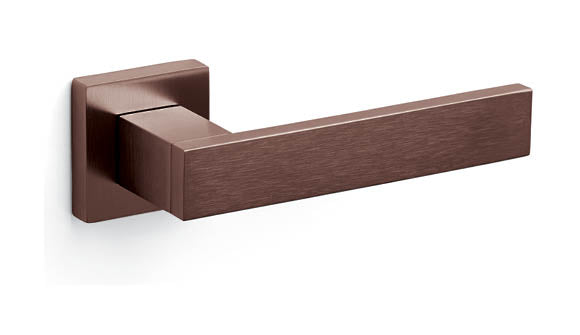 Brown door handle on a white background