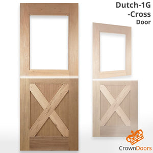 Dutch-1G-Cross Entrance Door - Unglazed