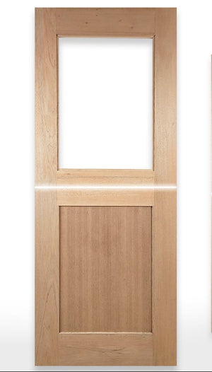 Wooden door with Shaker design on a white background, featuring 'Dutch-1G' and 'Crown Doors' branding.