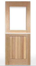 Wooden door with different designs labeled 'Dutch-1G -VGroove Door' on a white background, featuring the Crown Doors logo.